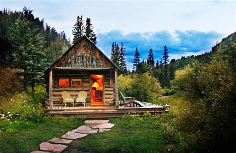 Journey to a Magical Sunset Cabin in the Mountains